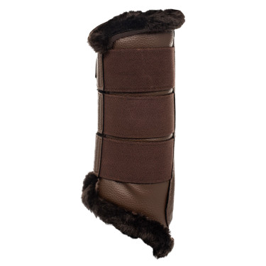Guarniciones traseras de cuero sintético con triple velcro Acavallo Marrón oscuro Marr&amp;amp;amp;oacute;n