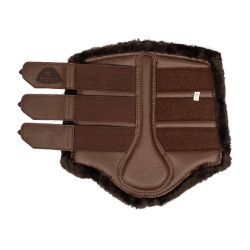 Guarniciones traseras de cuero sintético con triple velcro Acavallo Marrón oscuro Marr&amp;amp;amp;oacute;n