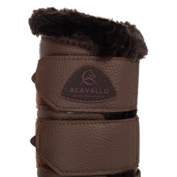Guarniciones traseras de cuero sintético con triple velcro Acavallo Marrón oscuro Marr&amp;amp;amp;oacute;n