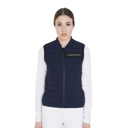 Chaleco de tejido técnico cortaviento para mujer Equestro Marino Azul marino