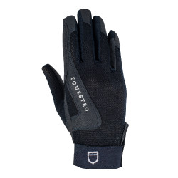 Guantes infantiles Sunny de tejido técnico Equestro Marino Azul marino
