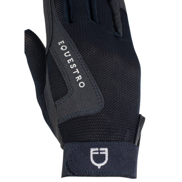 Guantes infantiles Sunny de tejido técnico Equestro Marino Azul marino