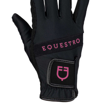 Guantes de tejido técnico con logotipo multicolor Equestro Guantes de tejido técnico con logotipo multicolor Equestro