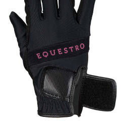 Guantes de tejido técnico con logotipo multicolor Equestro Guantes de tejido técnico con logotipo multicolor Equestro