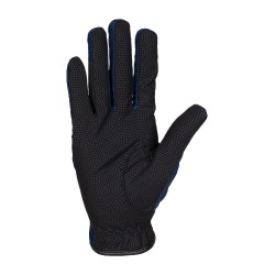 Guantes de tejido técnico con logotipo multicolor Equestro marine/blanc Azul