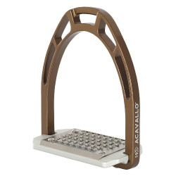 Estribos de aluminio Arco Evolution Alupro Acavallo Bronce Marrón Estribos de aluminio Arco Evolution Alupro Acavallo Bronce Marrón