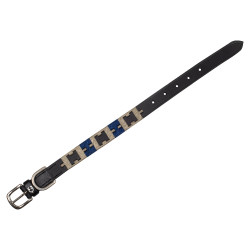 Collar de cuero para perro con diseño geométrico Polo H Equestro Collar de cuero para perro con diseño geométrico Polo H Equestro
