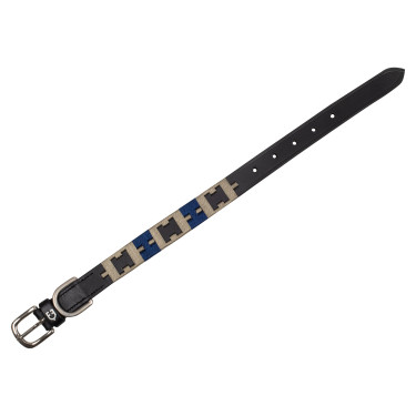Collar de cuero para perro con diseño geométrico Polo H Equestro Collar de cuero para perro con diseño geométrico Polo H Equestro