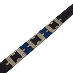 Collar de cuero para perro con diseño geométrico Polo H Equestro Collar de cuero para perro con diseño geométrico Polo H Equestro