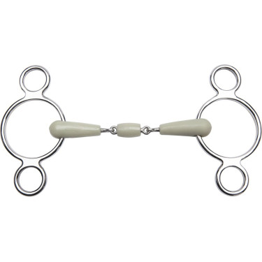 Filete ajustable Feeling 3 anillas flexi con embocadura de 3 piezas