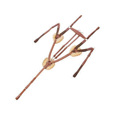 Pechopetral de 5 puntos Salome con sistema Magic Equestro Coñac Marrón