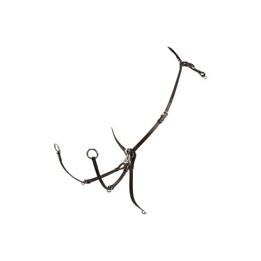 Collier de chasse en cuir réglable Equestro Marrón oscuro