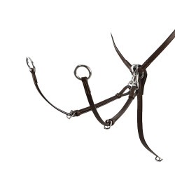 Collier de chasse en cuir réglable Equestro Marrón oscuro