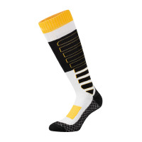 Calcetines unisex de tejido técnico y transpirable con logotipo Equestro Negro / blanco / amarillo