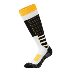 Calcetines unisex de tejido técnico y transpirable con logotipo Equestro Negro / blanco / amarillo