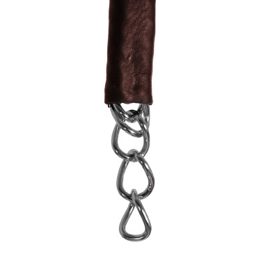 Cadena de esclava recubierta de cuero Equestro Marrón oscuro Marr&amp;amp;amp;oacute;n