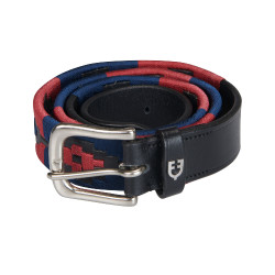 Cinturón de cuero con diseño suroeste Equestro Negro / azul / burdeos Multicolor