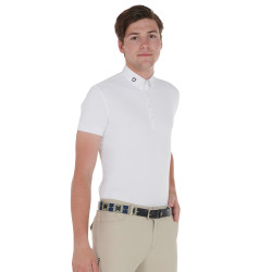 Cinturón de cuero con diseño geométrico Equestro Negro / marino / gris Multicolor