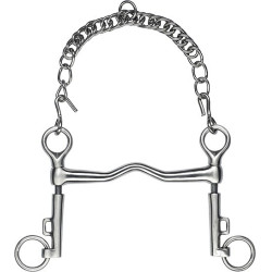 Bocado Feeling de polo de acero inoxidable satén con cama corta