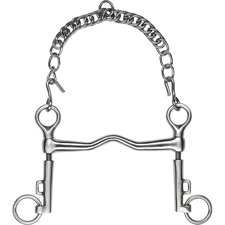 Bocado Feeling de polo de acero inoxidable satén con cama corta