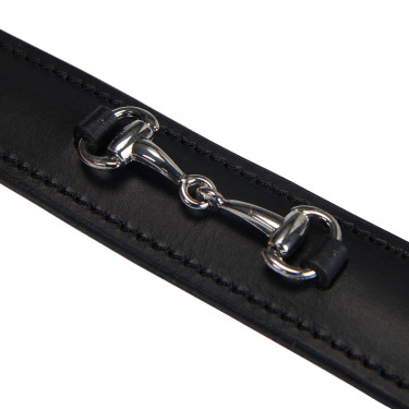Cinturón inglés de cuero con embocadura eggbutt Equestro Cinturón inglés de cuero con embocadura eggbutt Equestro
