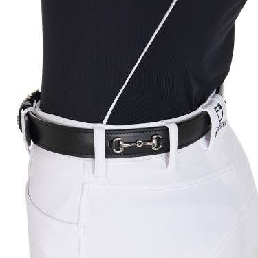 Cinturón inglés de cuero con embocadura eggbutt Equestro Cinturón inglés de cuero con embocadura eggbutt Equestro