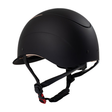 Casco unisex con armazón brillante Galaxy Equestro Negro / oro rosa brillante