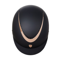 Casco unisex con armazón brillante Galaxy Equestro Negro / oro rosa brillante