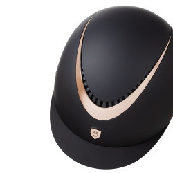 Casco unisex con armazón brillante Galaxy Equestro Negro / oro rosa brillante
