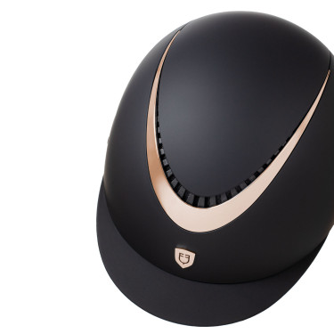 Casco unisex con armazón brillante Galaxy Equestro Negro / oro rosa brillante