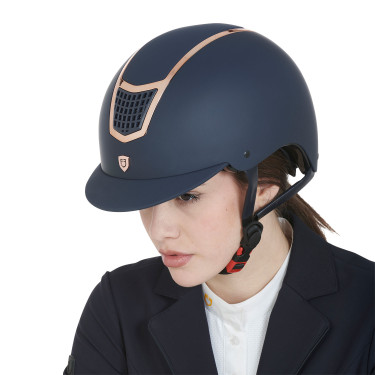 Casco ultraligero con armazón pulido Eclipse Equestro Marino / oro rosa Azul marino