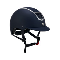 Casco ultraligero con armazón pulido Eclipse Equestro Navy blue / plata Azul