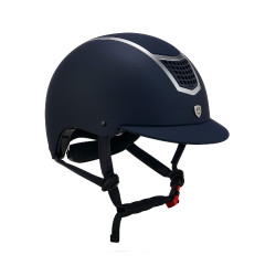 Casco ultraligero con armazón pulido Eclipse Equestro Navy blue / plata Azul