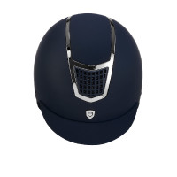 Casco ultraligero con armazón pulido Eclipse Equestro Navy blue / plata Azul