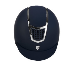 Casco ultraligero con armazón pulido Eclipse Equestro Navy blue / plata Azul