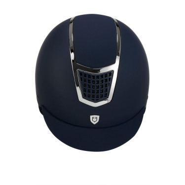 Casco ultraligero con armazón pulido Eclipse Equestro Navy blue / plata Azul