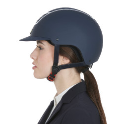 Casco ultraligero con armazón pulido Eclipse Equestro Navy blue / plata Azul