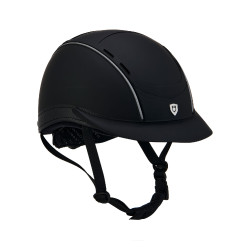 Casco Phantom con logotipo frontal e inserciones de cuero Equestro Casco Phantom con logotipo frontal e inserciones de cuero Equestro