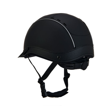 Casco Phantom con logotipo frontal e inserciones de cuero Equestro Casco Phantom con logotipo frontal e inserciones de cuero Equestro