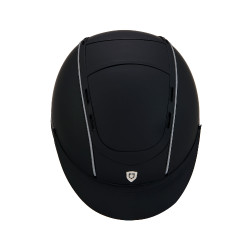 Casco Phantom con logotipo frontal e inserciones de cuero Equestro Casco Phantom con logotipo frontal e inserciones de cuero Equestro