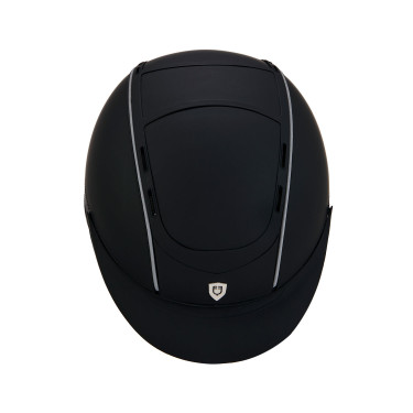 Casco Phantom con logotipo frontal e inserciones de cuero Equestro Casco Phantom con logotipo frontal e inserciones de cuero Equestro
