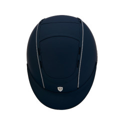 Casco Phantom con logotipo frontal e inserciones de cuero Equestro Marino Azul marino Casco Phantom con logotipo frontal e inserciones de cuero Equestro Marino Azul marino