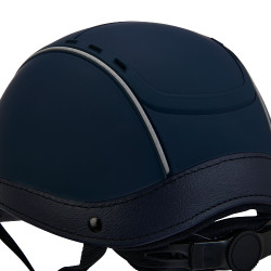 Casco Phantom con logotipo frontal e inserciones de cuero Equestro Marino Azul marino Casco Phantom con logotipo frontal e inserciones de cuero Equestro Marino Azul marino