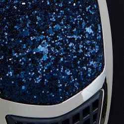 Casco de terciopelo ultraligero con strass Eclipse Equestro Navy blue / plata Azul