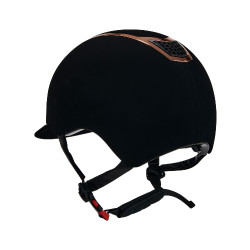 Casco Eclipse de terciopelo liso (3 acolchados) Equestro Casco Eclipse de terciopelo liso (3 acolchados) Equestro