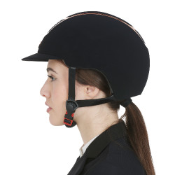 Casco Eclipse de terciopelo liso (3 acolchados) Equestro Casco Eclipse de terciopelo liso (3 acolchados) Equestro