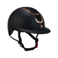 Casque Eclipse avec strass et visière large (3 rembourrages) Equestro Negro / plata Casque Eclipse avec strass et visière large (3 rembourrages) Equestro Negro / plata
