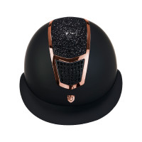 Casque Eclipse avec strass et visière large (3 rembourrages) Equestro Negro / plata Casque Eclipse avec strass et visière large (3 rembourrages) Equestro Negro / plata