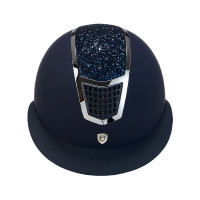 Casque Eclipse avec strass et visière large (3 rembourrages) Equestro Negro / plata Casque Eclipse avec strass et visière large (3 rembourrages) Equestro Negro / plata