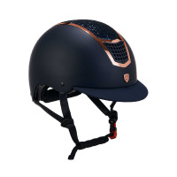Casco Eclipse con strass Equestro Marino / oro rosa Azul marino
